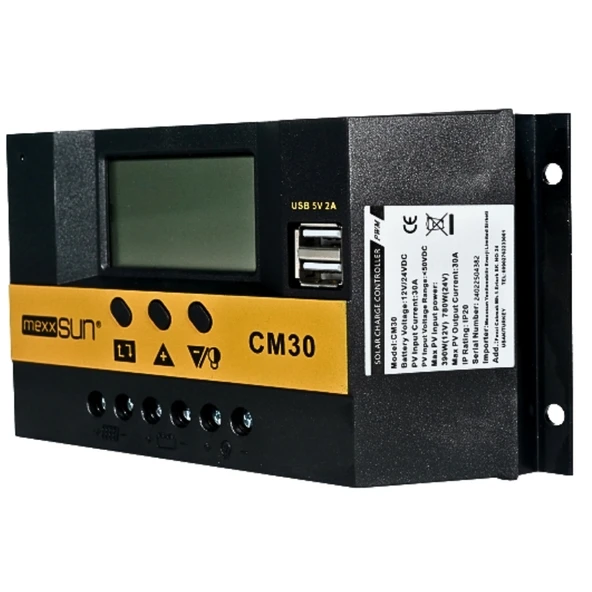 Mexxsun 30A Pwm Şarj Regülatörü 12/24V - Resim 2