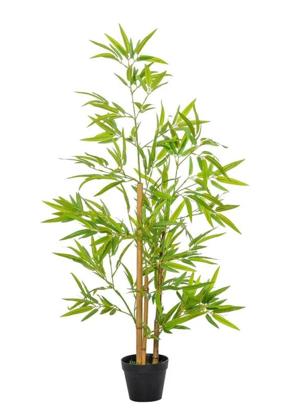 Nettenevime Yapay Ağaç Bambu Ağacı 3 Gövdeli 100*40cm Siyah Plastik Saksılı ürün görseli 1