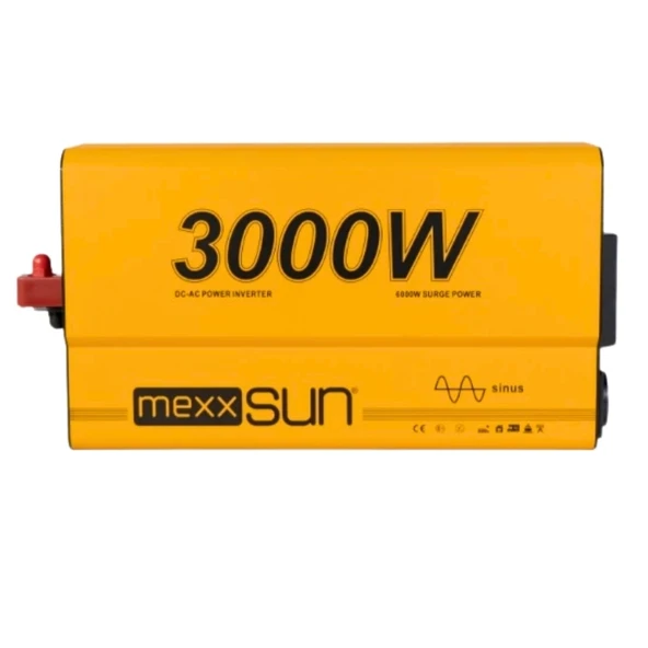 Mexxsun 12 Volt 3000 Watt Tam Sinüs İnverter ürün görseli 1