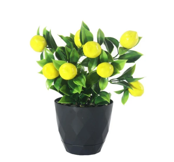 Nettenevime Yapay Çiçek Limon Ağacı Siyah Saksıda Ve Dekoratif ürün görseli 1
