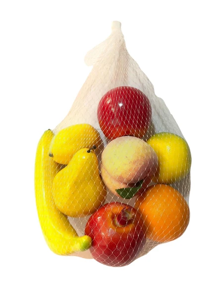 Yapay Meyve Sebze Filesi 8li Muz Şeftali Armut Elma Nar Mango Portakal ürün görseli 1