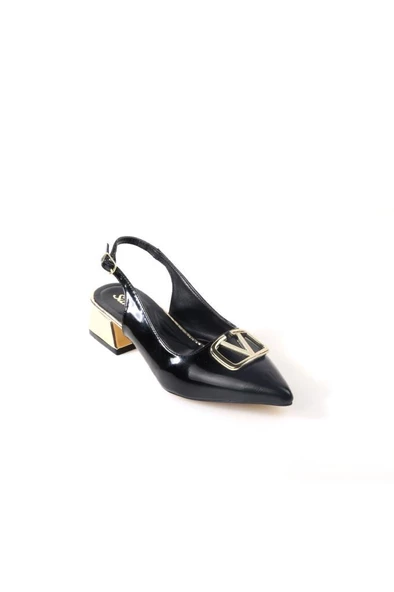 Papuçcity Sprs 02828 4 Cm Topuklu Kadın Arkası Açık Stiletto Ayakkabı ürün görseli 1