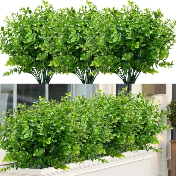 Nettenevime 10lu Set Yapay Çiçek Şimşir Demet Garnitür Yeşil Aradal Dekoratif Yapay Bitki ürün görseli 1