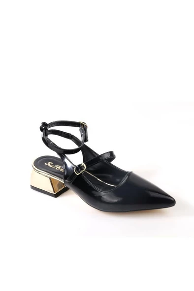 Papuçcity Sprs 02827 4 Cm Topuklu Kadın Arkası Açık Stiletto Ayakkabı ürün görseli 1