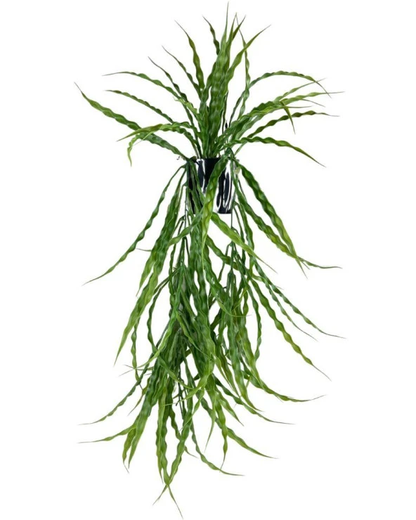 Nettenevime Yapay Çiçek Saksıda Sarkan Yeşil Kıvrımlı Saz 90cm ürün görseli 1