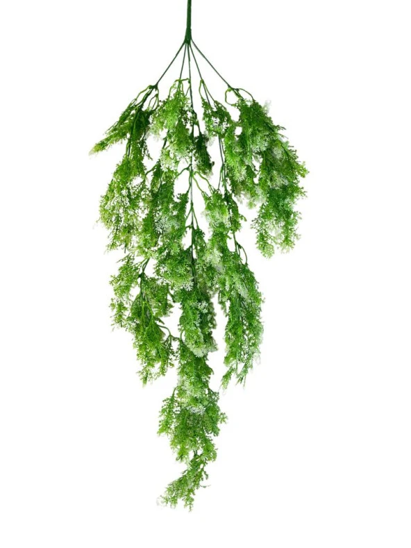 Nettenevime Yapay Çiçek Sarkan Fesleğen 5 Dal 60cm Yeşil Beyaz Yapay Sarmaşık ürün görseli 1