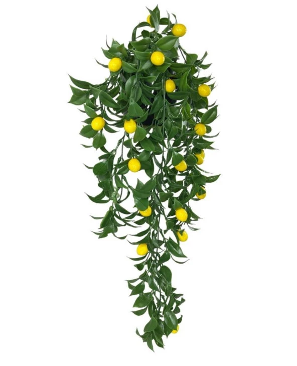 Nettenevime Yapay Çiçek Saksıda Sarkan Limon 60*20cm ürün görseli 1