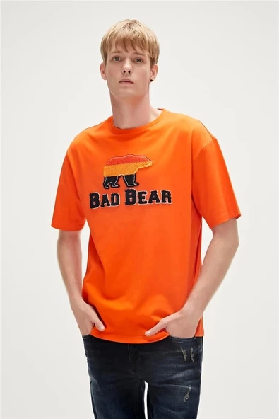 Bad Bear Üç Parçalı Turuncu Erkek Tişört - Resim 2