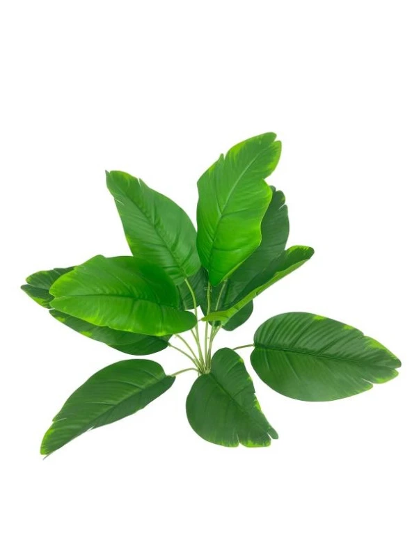 Nettenevime Nettenevime Yapay Çiçek Muz Yapraklı 12Dal 50cm Salon Çiçeği Yapay Bitki ürün görseli 1