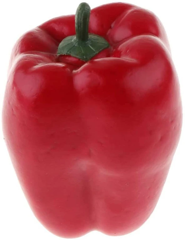 Nettenevime Yapay Kırmızı California Biber Dolma Biber 1adet 10*7 cm Gerçek Boyut ürün görseli 1