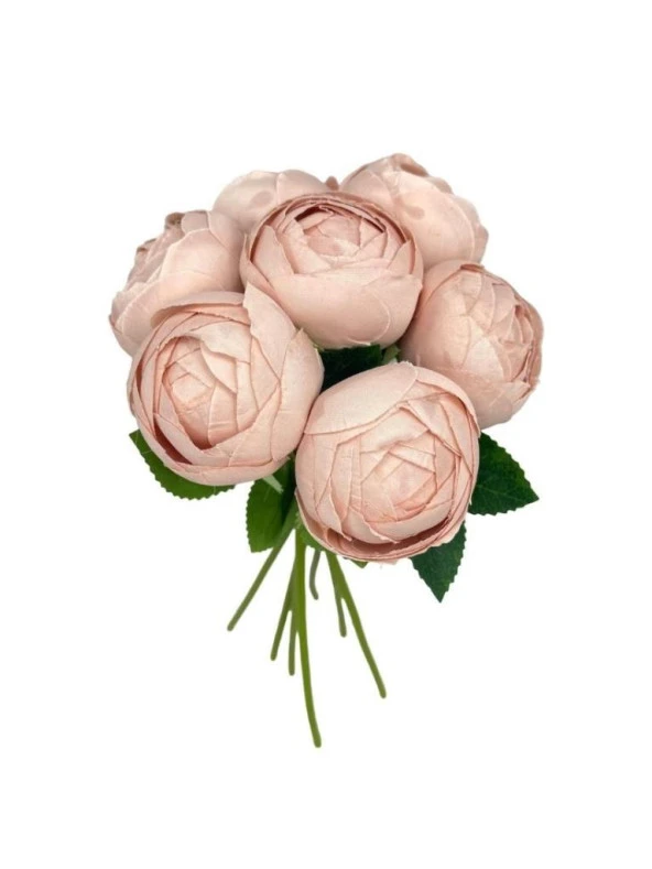 Nettenevime Yapay Çiçek 10lu Pudra Pembe Şakayık Demeti Erengül Gelin Buketi Çiçeği ürün görseli 1