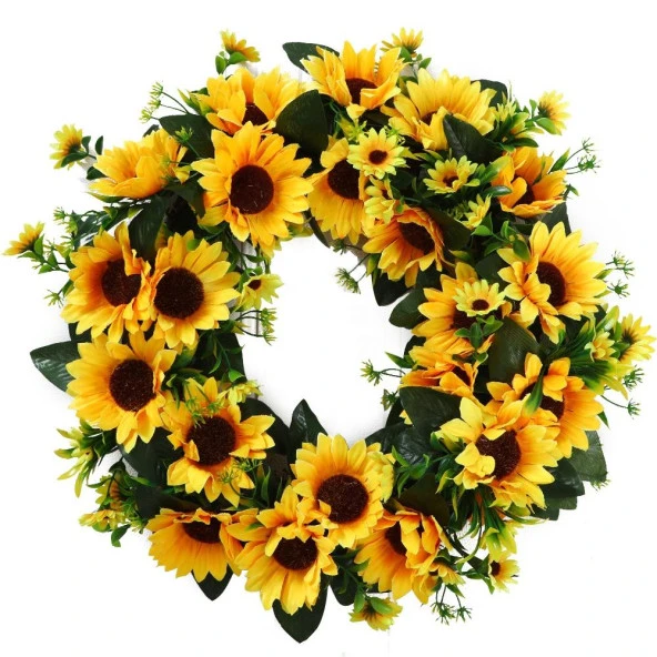 Nettenevime Yapay Çiçek Kapı Süsü Ay Çiçeği Sunflower Yılbaşı Kapı Çelengi ürün görseli 1