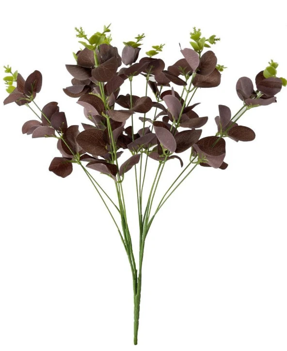 Nettenevime Yapay Çiçek Okaliptus Demet Kahverengi Aradal Garnitür Eucalyptus ürün görseli 1