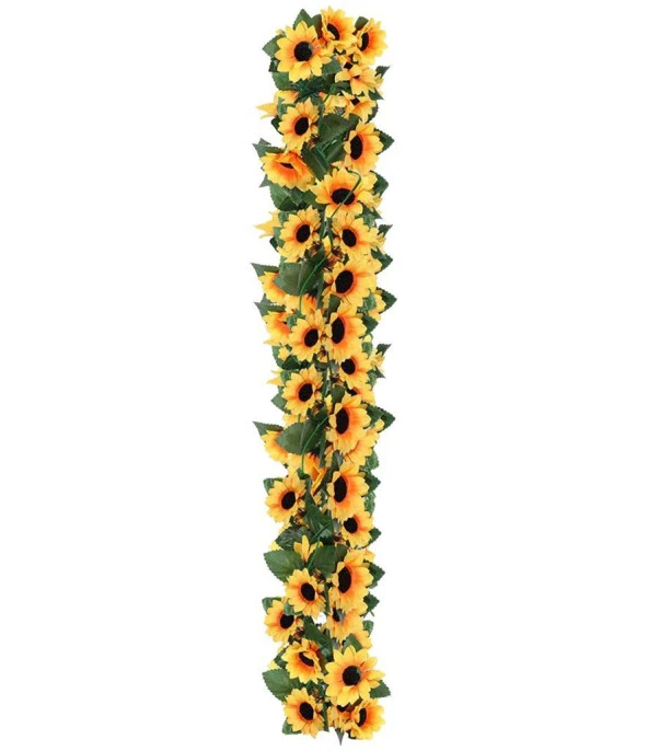 Nettenevime Yapay Çiçek Ay Çiçeği Tak Organizasyon Nişan Düğün Dekor Çiçeği Süsleme Tag 25x150cm ürün görseli 1