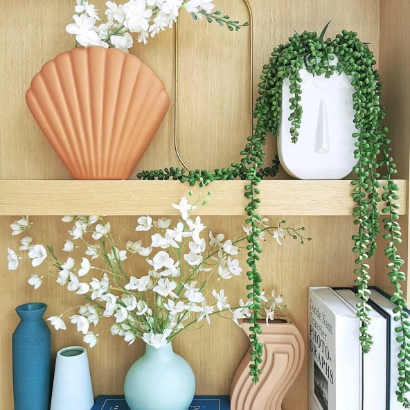 Nettenevime Yapay Çiçek Sarkan String Okaliptus 70cm 3dal - Resim 4