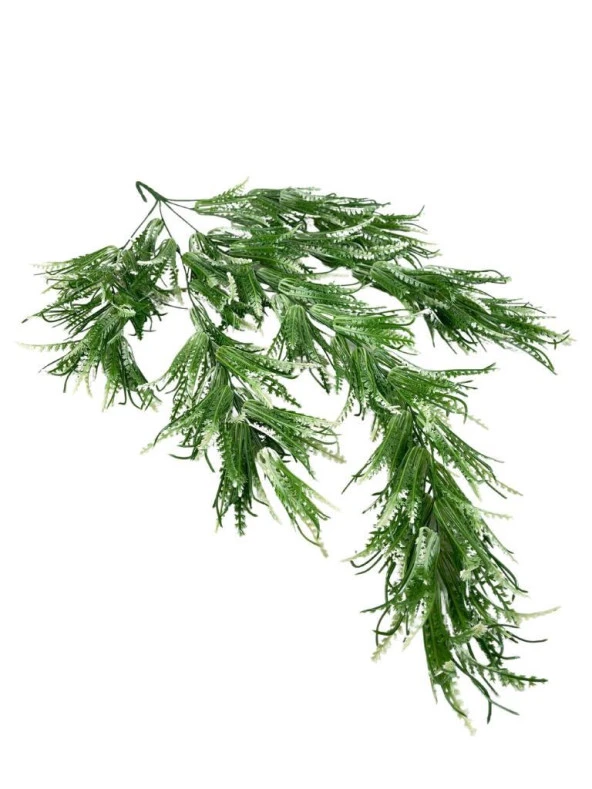 Nettenevime Yapay Çiçek Sarkan Çiçek Yeşil Beyaz Fern723 Yapay Sarmaşık  70*30cm UV Katkılı Güneşe Dayanıklı ürün görseli 1