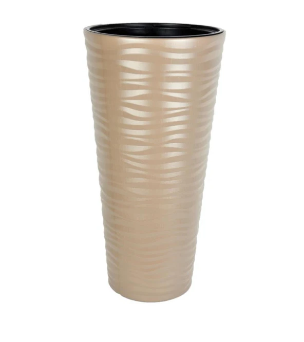Nettenevime Dore Renk Kumsal Vazo Dekoratif Uzun Saksı 5.5 lt  30*57cm ürün görseli 1