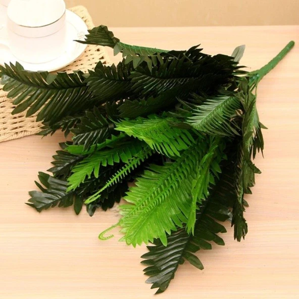 Nettenevime Yapay Çiçek Cycas Aşk Merdiveni Eğrelti Otu Sıkas Bitkisi 18 Yaprak 40*50 cm Yapay Bitki ürün görseli 1