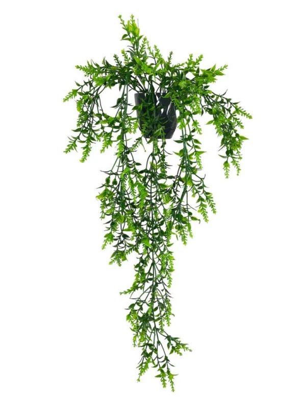Nettenevime Yapay Çiçek Siyah Saksıda Sarkan ty60 Yeşil Bitki Yapay Sarmaşık 60cm ürün görseli 1