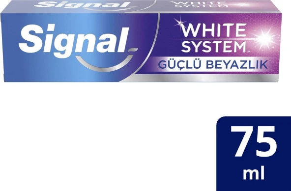 Signal White System Güçlü Beyazlık Florürlü Diş Macunu 75 ml ürün görseli 1
