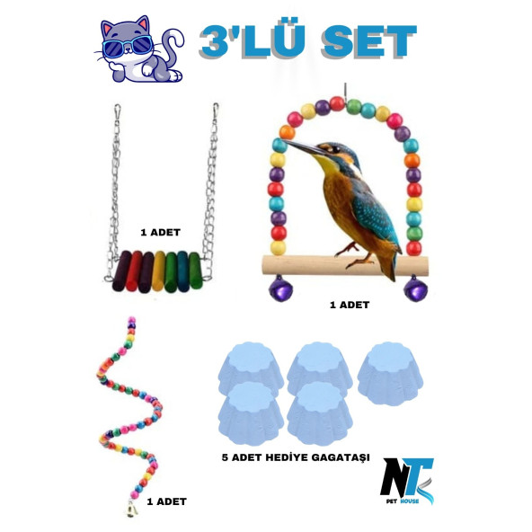 Kuş oyuncagı set 3'li avantaj ürün görseli 1