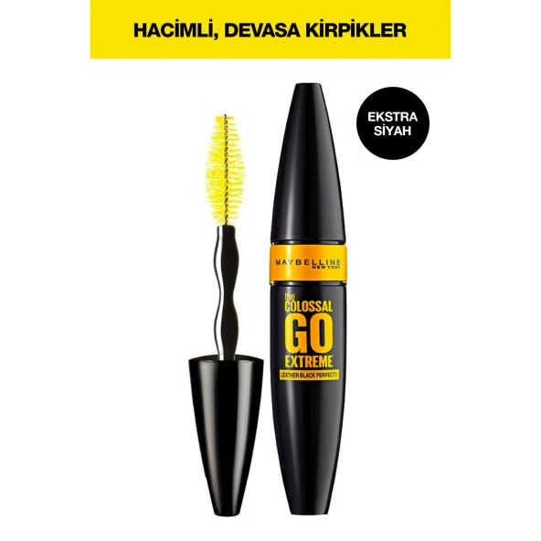 Maybelline New York The Colossal Go Extreme Leather Black Maskara - Ekstra Siyah ürün görseli 1