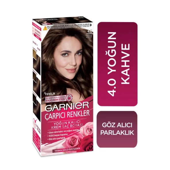 Garnier Çarpıcı Renkler Saç Boyası 4.0 Yoğun Kahve ürün görseli 1