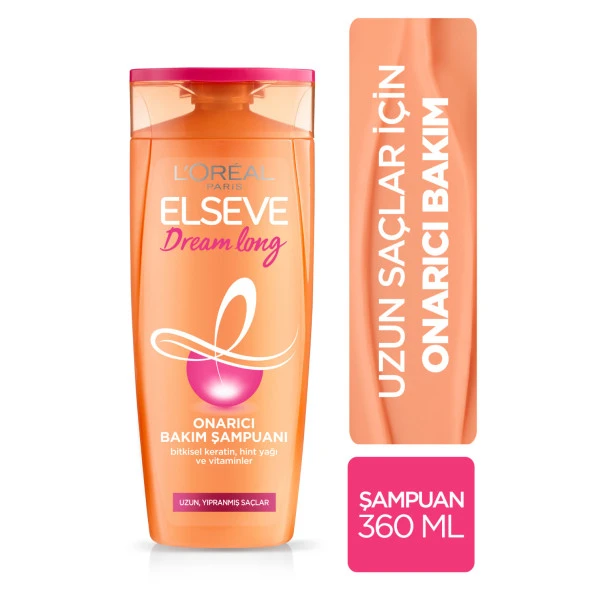 L'Oréal Paris Elseve Dream Long Onarıcı Bakım Şampuanı 360 ml ürün görseli 1