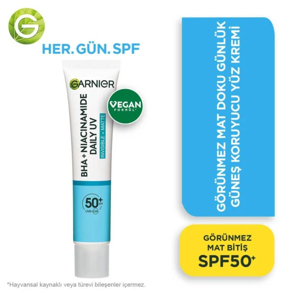 Garnier Saf Ve Temiz Bha Niasinamid Günlük Güneş Koruyucu Fluid Yüz Kremi Spf50+ 40Ml ürün görseli 1