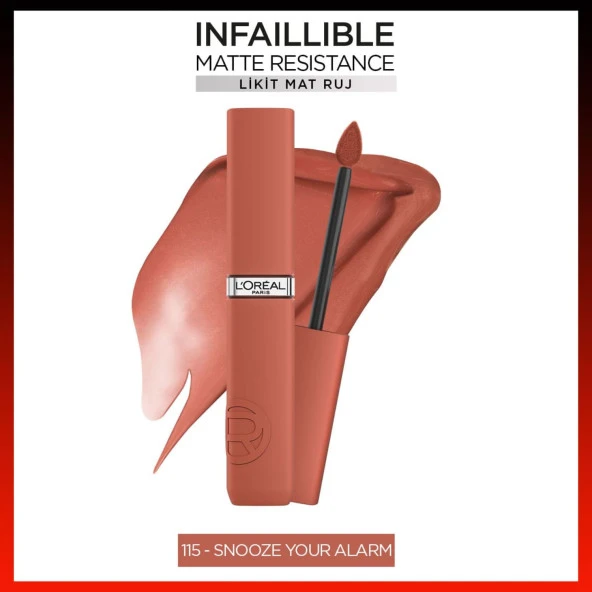 L'oréal Paris Infaillible Matte Resistance Likit Mat Ruj - 115 Snooze Your Alarm ürün görseli 1