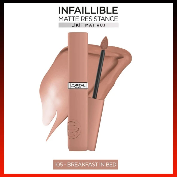 L'oréal Paris Infaillible Matte Resistance Likit Mat Ruj - 105 Breakfast In Bed ürün görseli 1