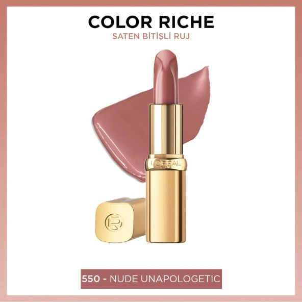 L'Oréal Paris Color Riche Saten Bitişli Ruj - 550 Nude Unapologetic ürün görseli 1