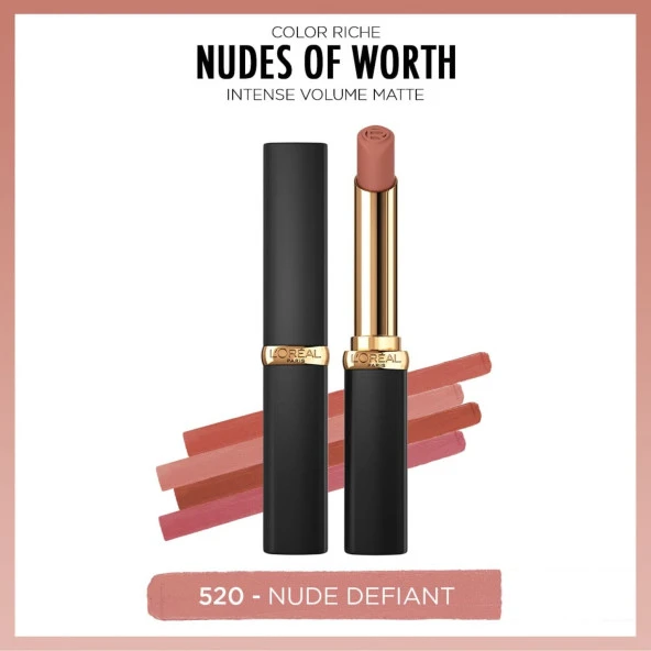 L'Oréal Paris Color Riche Intense Volume Matte Ruj -  520 Nude Defiant ürün görseli 1