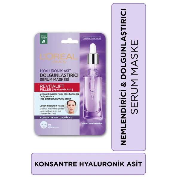 L'Oréal Paris Revitalift Filler Dolgunlaştırıcı Serum Maske ürün görseli 1