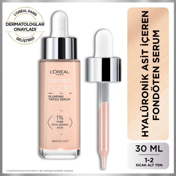 L'Oréal Paris True Match Nude Fondöten Serum 1-2 Rosy Light ürün görseli 1