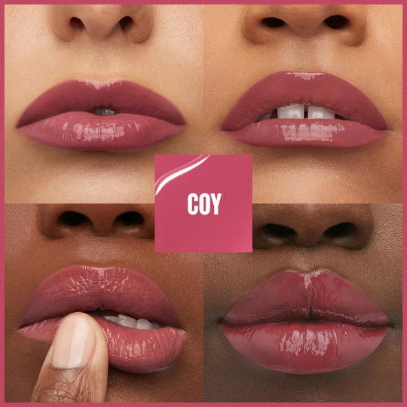 Maybelline New York Super Stay Vinyl Ink Uzun Süre Kalıcı Likit Parlak Ruj 20 Coy ürün görseli 1