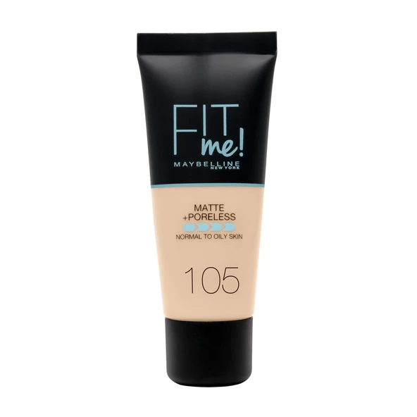 Maybelline New York Fit Me Matte+Poreless Fondöten - 105 Natural Ivory ürün görseli 1