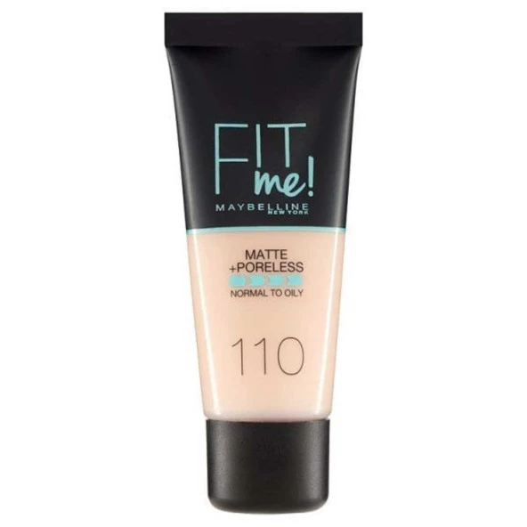 Maybelline New York Fit Me Matte+Poreless Fondöten - 110 Porcelain ürün görseli 1