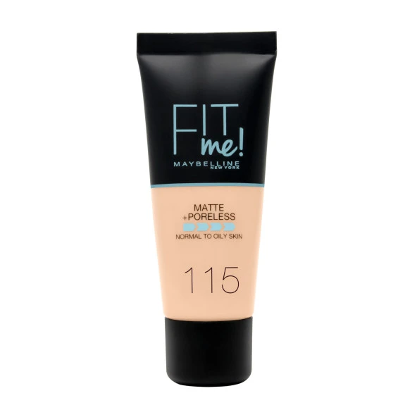 Maybelline New York Fit Me Matte+Poreless Fondöten - 115 Ivory ürün görseli 1