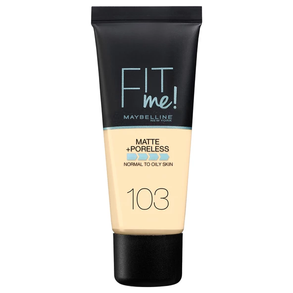 Maybelline New York Fit Me Matte+Poreless Fondöten - 103 Pure Ivory ürün görseli 1