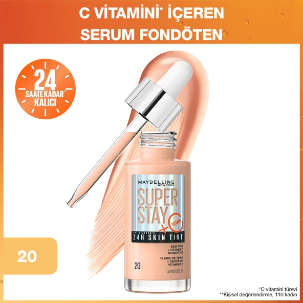 Maybelline New York Super Stay Skin Tint Fondöten - 20 ürün görseli 1