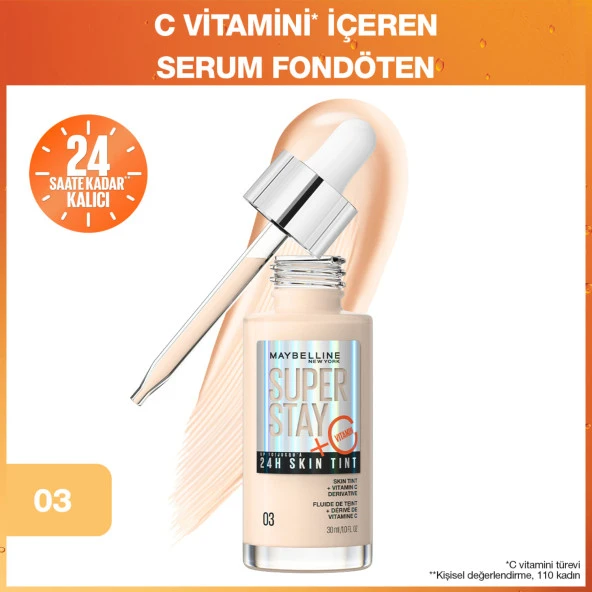 Maybelline New York Super Stay Skin Tint Fondöten - 03 ürün görseli 1