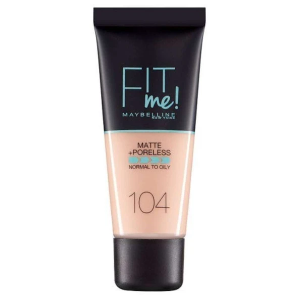 Maybelline New York Fit Me Matte+Poreless Fondöten - 104 Soft Ivory ürün görseli 1