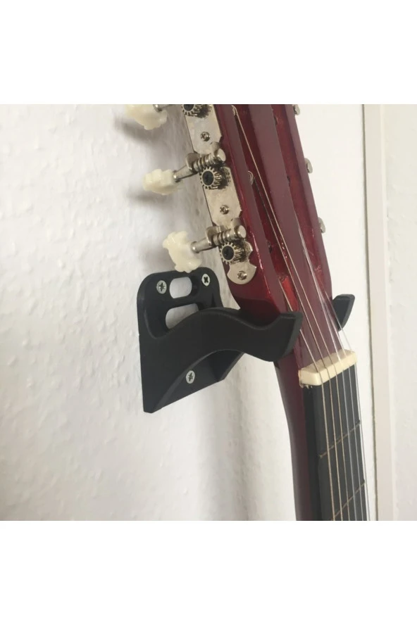 Klasik Akustik Elektro Gitar Duvar Askısı Yüksek Kalite Siyah ürün görseli 1