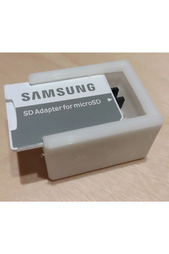 Micro Sd Kart Saklama Kutusu 8 Kartlıklı Adaptör Kapaklı Beyaz ürün görseli 1