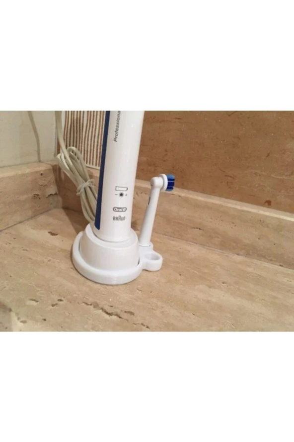 Beyaz Oral B Uyumlu Tezgah Üstü Stand 3d ürün görseli 1