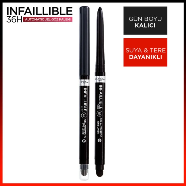 L'Oréal Paris Infaillable Automatic Jel Göz Kalemi - Yoğun Siyah ürün görseli 1