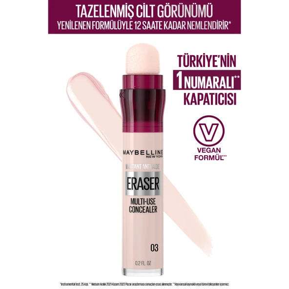 Maybelline New York Instant Anti Age Eraser Kapatıcı - 03 Fair ürün görseli 1