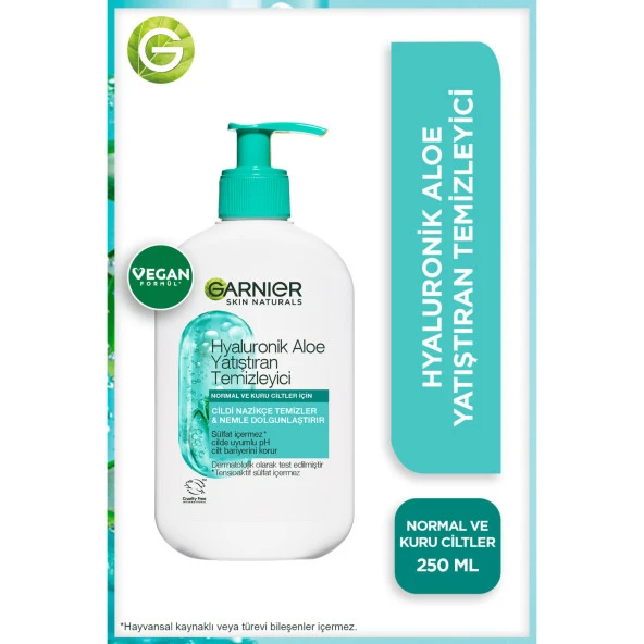Garnier Hyaluronik Aloe Nemlendiren Ve Yatıştıran Temizleyici 250 Ml ürün görseli 1