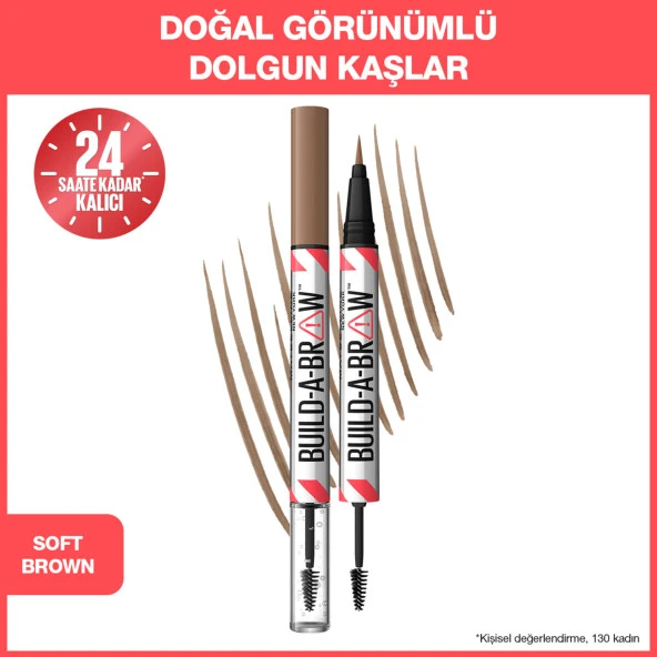 Maybelline New York Build a Brow 2in1 Kaş Kalemi ve Jeli Soft Brown ürün görseli 1